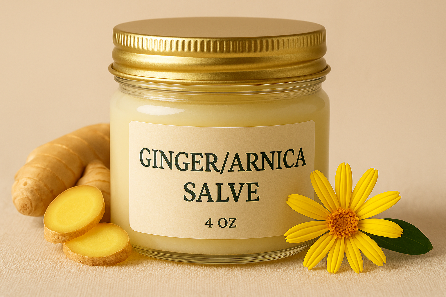 Ginger–Arnica Detox & Inflammation Relief Salve • Lymphatic Drainage Healing Salve