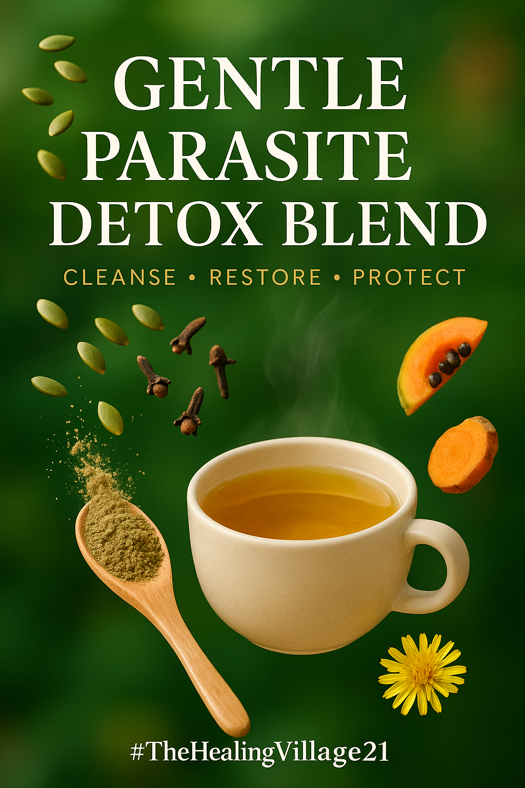 Gentle Parasite & Detox Herbal Blend 1 oz Organic Medicinal Grade Herbs for Liver Digestion & Immune Support