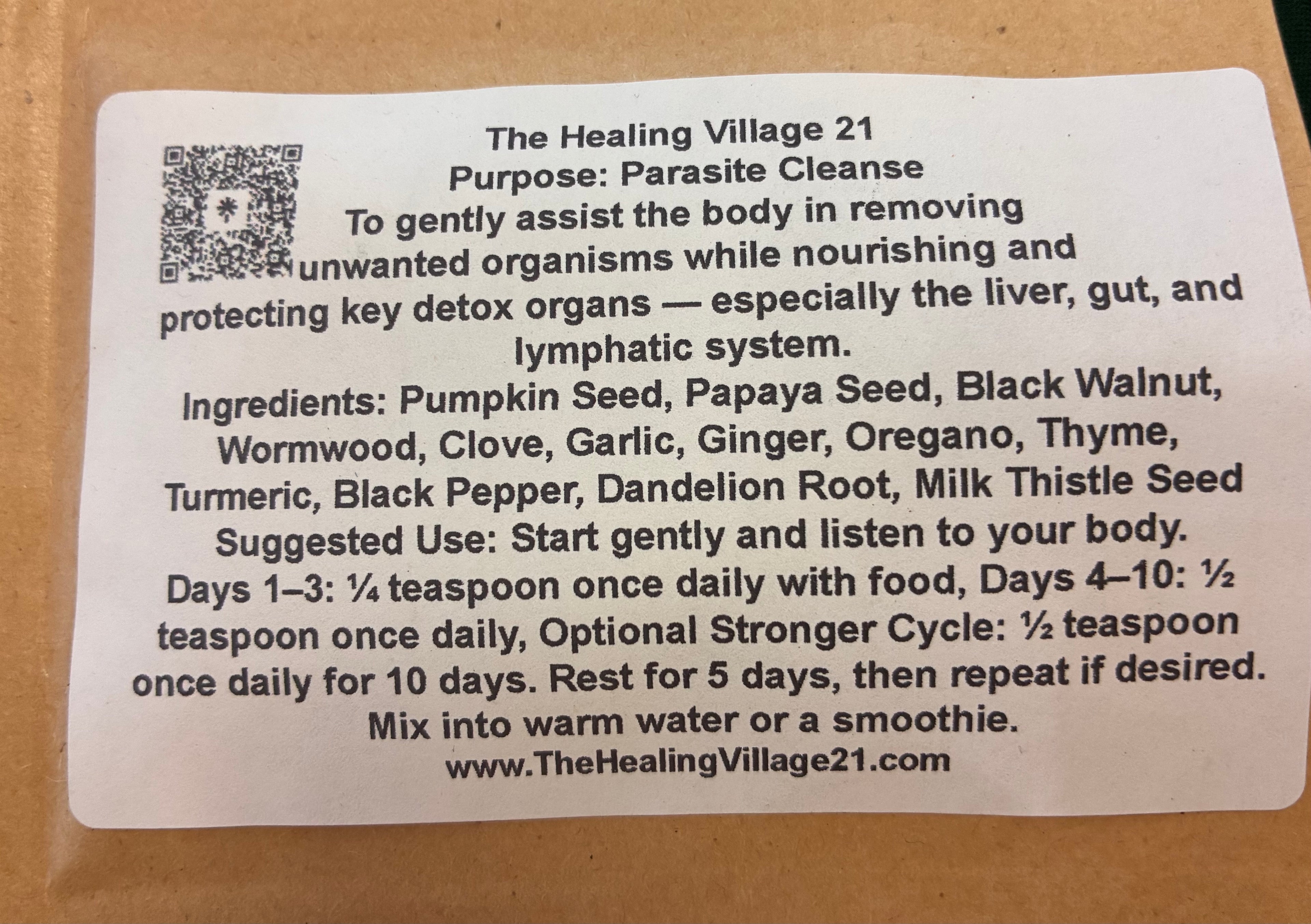 Gentle Parasite & Detox Herbal Blend 1 oz Organic Medicinal Grade Herbs for Liver Digestion & Immune Support